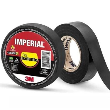 Imagem de Fita Isolante 18mm 20mts Preta Imperial 3M