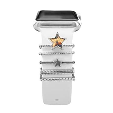 Imagem de Berloques para Apple Watch pulseira 45 mm, 44 mm, 40 mm, 49 mm, 42 mm, 41 mm, 38 mm, feminina, decorativa, acessórios de joias de metal cintilantes para iwatch séries 8 ultra 7 6 5 4 3 SE, Galaxy Watch 5/Pro, pulseira de relógio charmosa