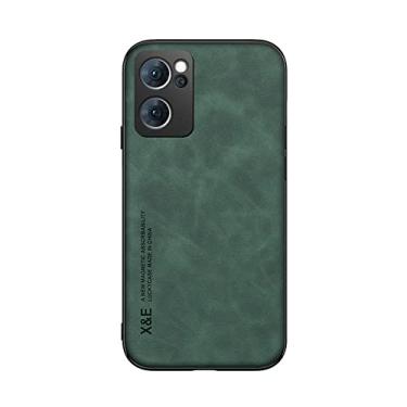 Imagem de Kepuch Silklike Capa para Oppo Reno 7 5G/Find X5 Lite - Case Placa de Metal Embutida para Oppo Reno 7 5G/Find X5 Lite - Verde