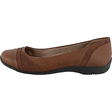 Imagem de LifeStride Feminino, Dig Flat, Bronzeado, 12 Wide