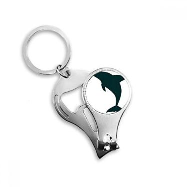 Imagem de Blue Ocean Dócil Lindo Dolphin Nail Nipper Ring Chaveiro Abridor de Garrafas Cortador