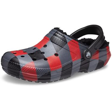 Imagem de Crocs Classic Lined Tamanco Felpudo, Unissex Adulto, Vermelho (Buffalo Plaid), 6 Women/4 Men