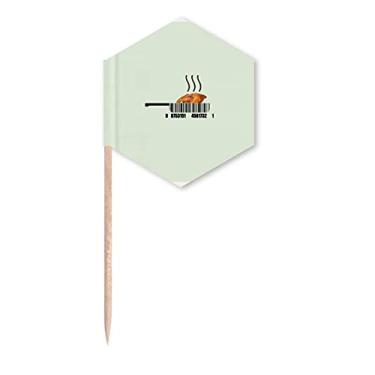 Imagem de Bandeja de comida para churrasco de carne, presente Art Deco, bandeiras de palito, palitos de cupcake, festa celebração