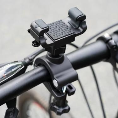 Imagem de UPPEL 2024 Suporte de telefone de bicicleta giratório de 360° suporte universal para celular para iPhone e mais celular de 3,5 a 7 polegadas - largura de 5,2 a 8,8 cm - preto