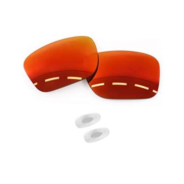 Imagem de Forobb Lentes de reposição polarizadas e peças de nariz para óculos de sol RayBan RB4263-55 mm - vermelho maçarico - policarbonato polarizado