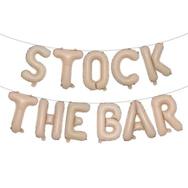 Imagem de STOCK THE BAR Balloons Bannner Multicolor optional Party Decorations Sign (STOCK THE BAR Caramel)