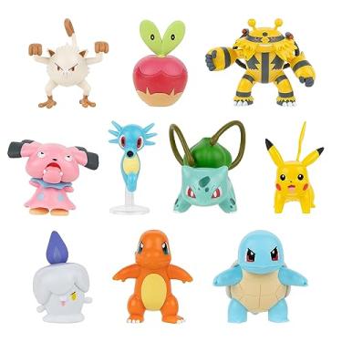 Imagem de Pokémon Pacote com 10 bonecos de batalha – nove bonecos de batalha de 5 cm e um boneco...