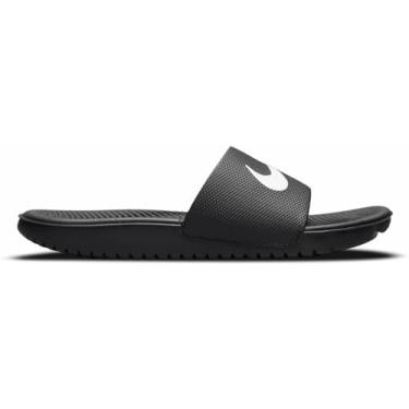 Imagem de Nike Sandália masculina Kawa Slide (GS/PS), Preto/branco, 3 Little Kid