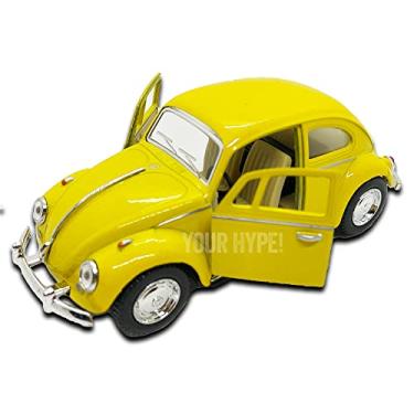 Imagem de Miniatura Fusca amarelo 1967 | Carrinhos colecionáveis | Miniaturas de carros antigos