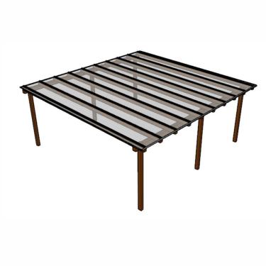 Imagem de Kit Policarbonato Cristal 6mm 6,00m X 6,00m - Perfis Naturais