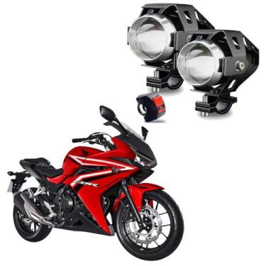 Imagem de Kit Led Farol Milha Moto Honda CB500R 2017 2018 2019 U5 - SeriesU