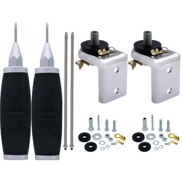 Imagem de Antena Móvel Inox Px 2,70 metros Alongador 40cm Suporte Simples Univer