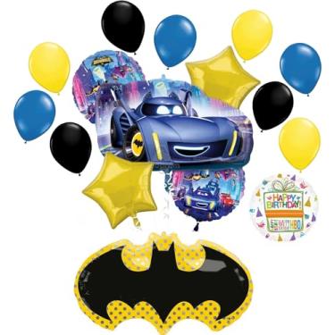 Imagem de Anagram Batwheels Birthday Party Supplies 16 pc Bat Emblem Balloon Bouquet Decorations, BQ_4205