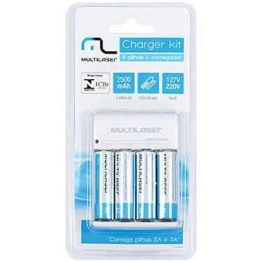 Imagem de Carregador RM02 Bivolt com 4 Pilhas AA de 2500 MAH CB054