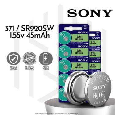 Imagem de 05un. Bateria de relógio 371 SR920SW 1.55v Original SONY