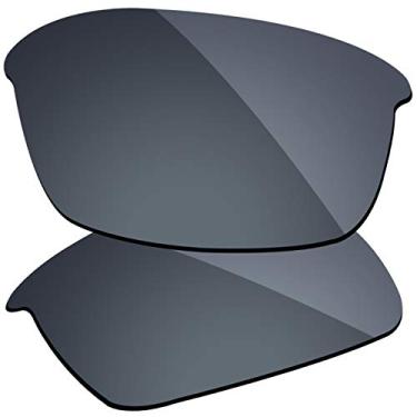 Imagem de Firtox Lentes polarizadas de substituição compatíveis com óculos de sol Oakley Flak Jacket – Cerâmica preta