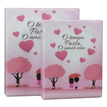 Imagem de Álbum de Fotos 10x15 Meu Amor p/ 500 fotos c/Estojo Fecho Imã