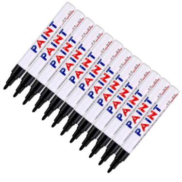 Imagem de Kit 12 Caneta Marcador Permanente Colorido Acrílica Tipo Posca Para Ce