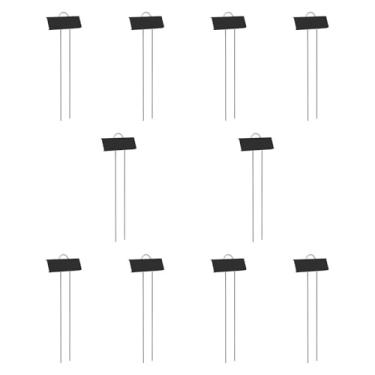 Imagem de Generic 10x Nome da planta Tags Sinais de jardim Uso conveniente Plantando Estacas de planta de mudas para vegetais sementes de sementes de sementes, Preto
