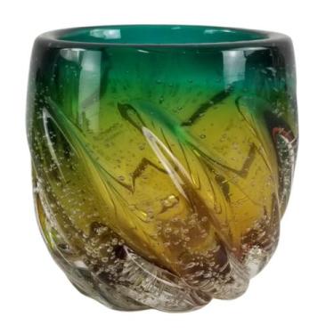 Imagem de Vaso / Cachepot Decorativo de Murano - Laradore Verde Âmbar