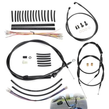 Imagem de TIGERSGATE Kit de cabos Sportster de cabide macaco de 30,5 cm para guidão estendido CAN-Bus/fios de seta/embreagem/cabos do acelerador/linha de freio para Harley 2004-2006 ferro não ABS XL XLH 883