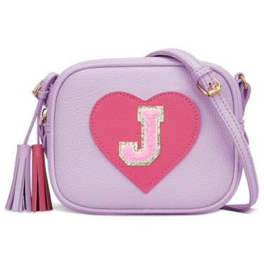 Imagem de KKXIU 2 3 4 5 6 7 8 9 10 anos de idade menina bolsa de presente infantil bolsa transversal com borla, Roxa