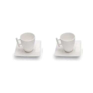 Imagem de Xícaras Cappuccino com Pires, Branco, 2 unidades, S&P
