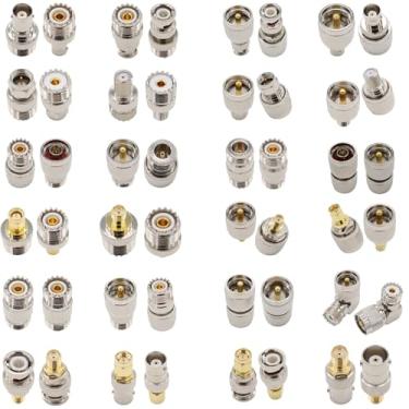 Imagem de Kits de adaptadores UHF, conector SMA para BNC, conjunto de conectores coaxiais RF, conjunto de conectores coaxiais RF, UHF PL259 SO239 para SMA/BNC/N/F, adaptadores coaxiais fêmeas macho