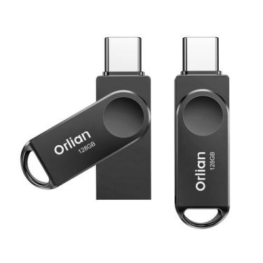 Imagem de Unidade flash USB C Orlian 128 GB, pacote com 2 unidades, 110 MB/s, li