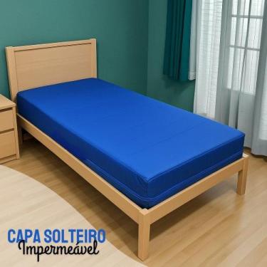 Imagem de Kit 10 Capas Impermeável Para Colchão Solteiro Azul - Miranda Colchões