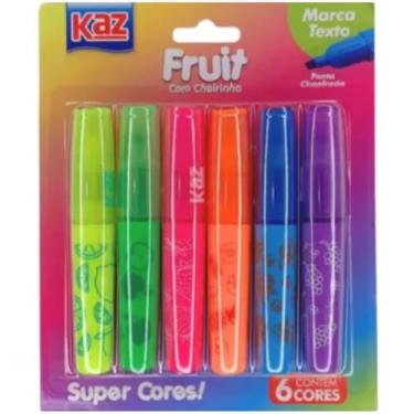 Imagem de 123 organizei, Kit Canetas Marca Texto 6 Cores Com Aroma Fruit KZ6006