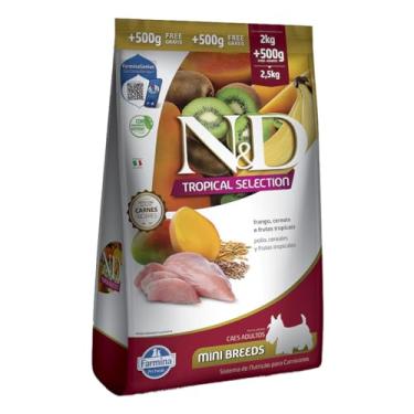Imagem de Ração N&D Tropical Selection Para Cães Adultos Mini Frango Leve 2,5 e Pague 2kg
