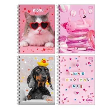 Imagem de Caderno Universitário Tilibra com 96 Folhas Pautadas Zoom Feminino Capa Dura Espiral Escolar