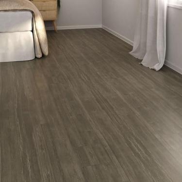 Imagem de Piso Vinílico Em Manta PVC 0,7mm Antiderrapante 12m² Imita Madeira Fosco 0,7MM Carvalho-Rústico