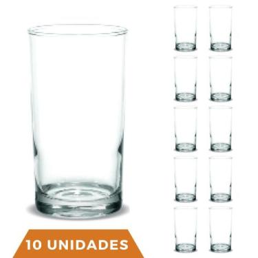 Imagem de 10 Copos Brooklyn 330ml Agua Vidro Transparente Suco Nadir - NADIR FIG