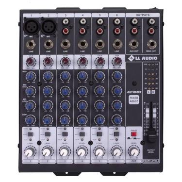 Imagem de Mesa De Som Mixer Automotivo A0602 6 Canais Ll Audio Automix, 12V