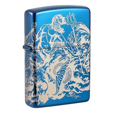 Imagem de Zippo Atlantis Design Isqueiro de Bolso Azul Alto Polimento