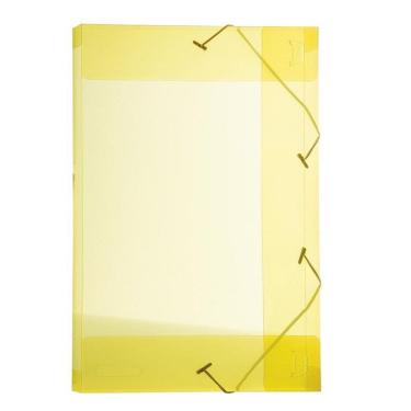 Imagem de Pasta com aba elástico 1/2 ofício lombo 25mm - Line - transparente amarelo - 0253.A - Dello