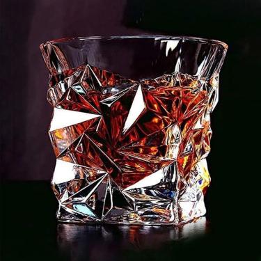 Imagem de Jogo De Copos Vidro Whisky Licor Luxuoso Sofisticado 300Ml