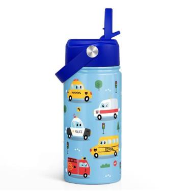 Imagem de Botella de agua para niños SANDJEST 355ml con pajilla de acero inoxida