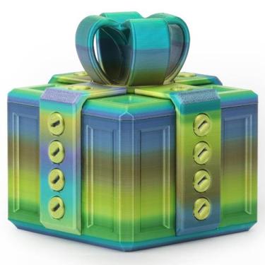 Imagem de Caixa de presente critigulf Prank, porta-cartões de 8 cm, verde flores