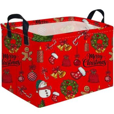 Imagem de Cesta de árvore de Natal FXOCSHE 38x25x23 cm impermeável dobrável