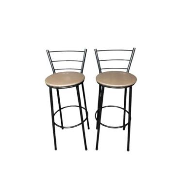 Imagem de Kit 2X Banquetas Para Cozinha Gourmet Com Encosto E Estofado Confortav