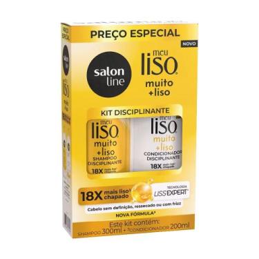 Imagem de Kit Shampoo 300ml e Condicionador 200ml Salon Line Meu Liso Muito +Lis