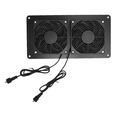 Imagem de LiebeWH Exaustor Solar, Kit de Ventilador Duplo para Ventilação Ideal, Resfriamento de Fluxo de Ar de 2200 Rpm para Galinheiro, Estufa e Casa de Animais de Estimação