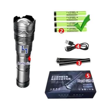 Imagem de Lanterna LED Recarregável Super Brilhante De Longo Alcance, Lâmpada Tá