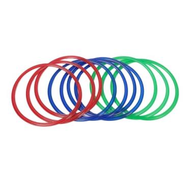 Imagem de Cryfokt Conjunto de Anéis de Argola de Plástico Sensorial para Treinamento Sensorial de Crianças, Anéis de Argola de 10 Peças Com Conectores para Coordenação de Pés e Mãos de Crianças, Jogo de