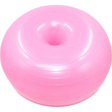 Imagem de Bola de Pilates Donut 50cm para Yoga Treino de Equilíbrio Fitness Antiderrapante(rosa)