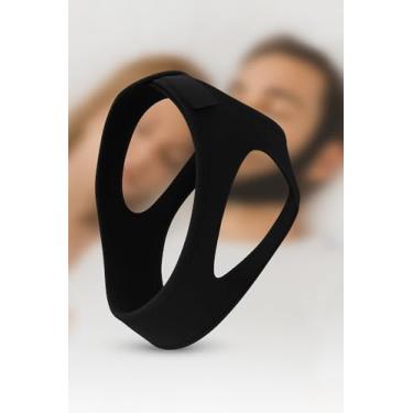 Imagem de Máscara Anti Ronco Ajustável, Faixa de Cabeça em Tecido Elástico, Confortável e Respirável, para Apneia Leve e Redução de Ronco