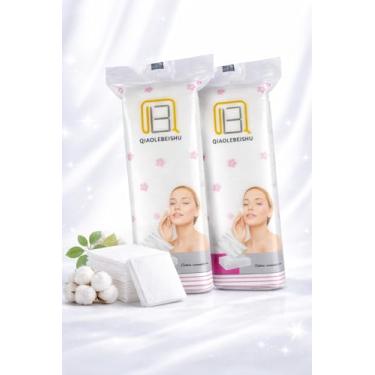 Imagem de 240 Unidades Algodão Quadrado Macio, Alta Absorção, Não Solta Fiapos, Ideal para Remover Maquiagem, Skincare, Limpeza Facial e Higiene Diária (2)